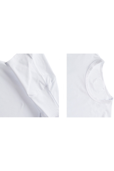 Vaporwave Fashion Sculpture Basic Round Neck Short Sleeve White T-Shirt