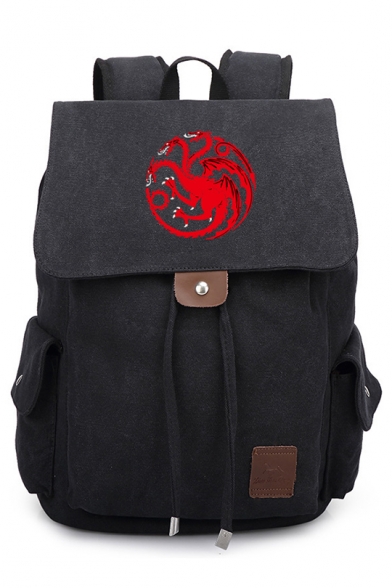 Game of Thrones Dragon Logo Print Students School Bag Backpack 30*16*36cm