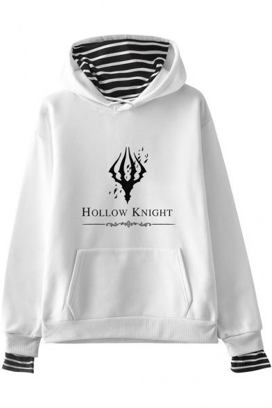 Hollow Knight Fashion Stripe Inside Long Sleeve Relaxed Fit Hoodie