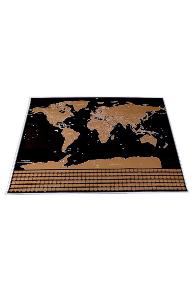 New Creative Black World Version Traveling Map for Gift 82.5x59.4cm