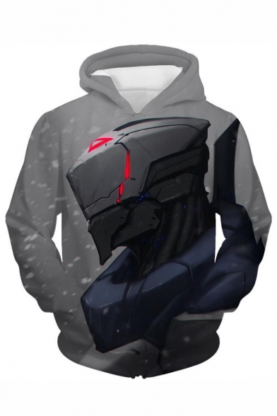 League of Legends Fashion 3D Game Figure Print Pullover Grey Hoodie