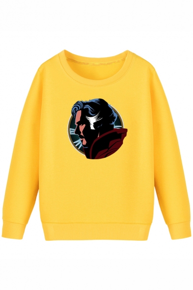 Doctor Strange Comic Figure Printed Long Sleeve Pullover Casual Sweatshirt