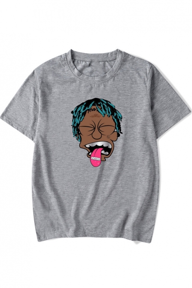 American Rapper Funny Figure Printed Short Sleeve Round Neck Unisex Souvenir T-Shirt