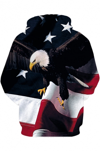 American Eagle Flag 3D Printed Unisex Relaxed Fit Hoodie