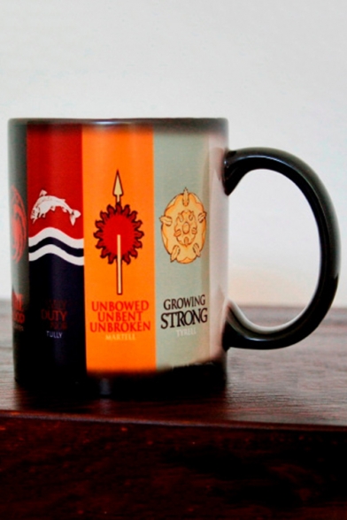 Game of Thrones Fashion Family Badge Printed Discolored Coffee Cup Mug Cup