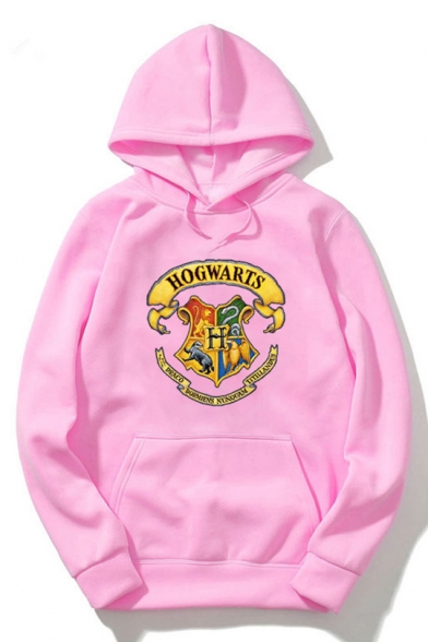 Harry Potter Trendy Letter HOGWARTS Harry University Logo Print Long Sleeve Unisex Hoodie