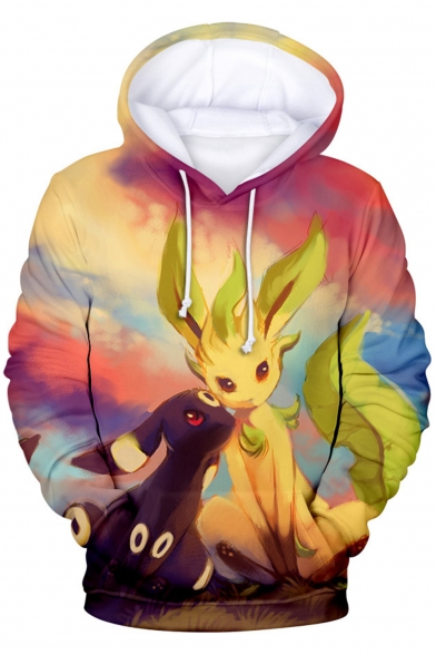 Cartoon Cute Comic Character 3D Print Loose Relaxed Pullover Hoodie