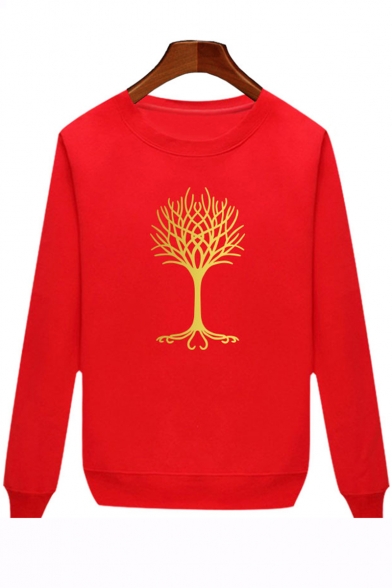 The Lord of The Rings Tree Pattern Unisex Loose Fit Pullover Sweatshirt