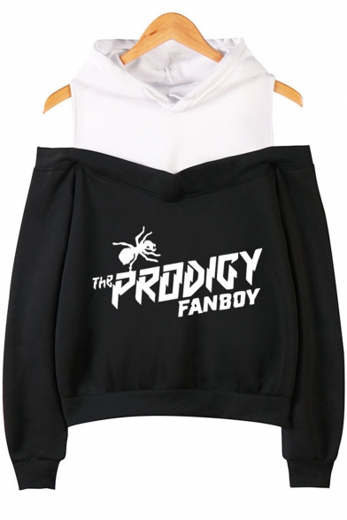 

Keith Flint THE PRODIGY Cold Shoulder Long Sleeve Pullover Souvenir Hoodie, LM508038, Black;pink;gray;navy