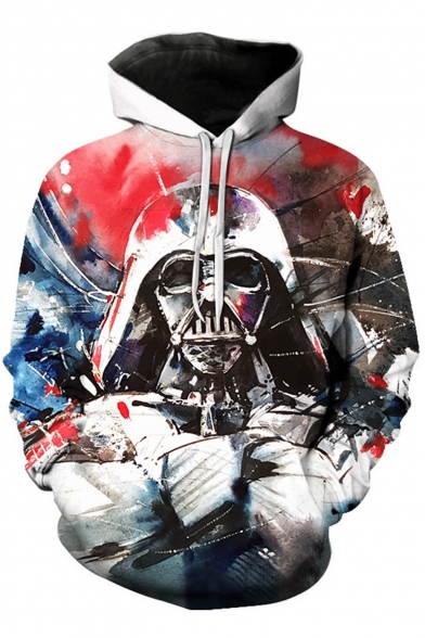 Star Wars Darth Vader 3D Print Casual Loose Pullover White Hoodie