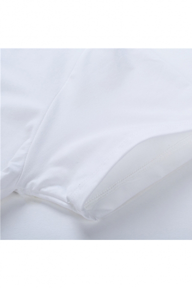 Ukiyo-e Carp Painting Print Relaxed Fit White Short Sleeve T-Shirt
