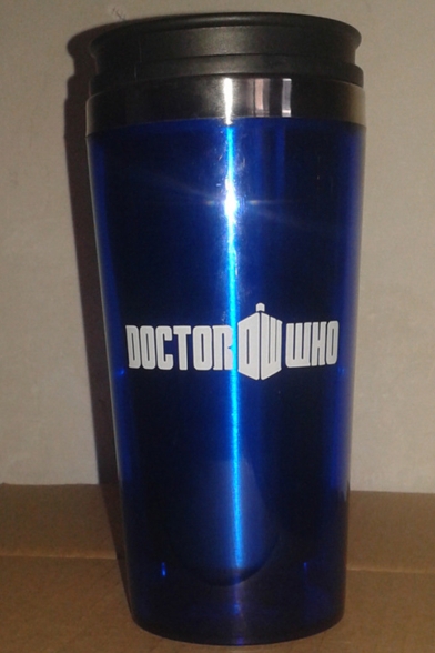 Doctor Who Print Stainless Steel Blue Water Bottle Mug Cup of 401-500ml
