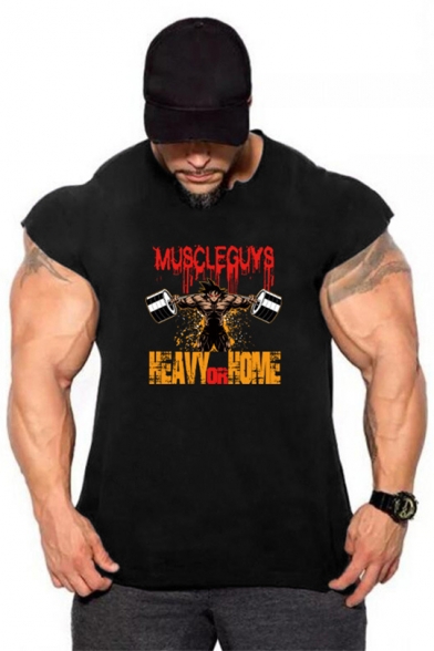 Funny Muscleguys Printed Mens Fitness Training Cotton T-Shirt