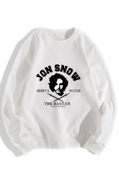 Game of Thrones You Know Nothing Jon Snow Long Sleeve Loose Fit Sweatshirt
