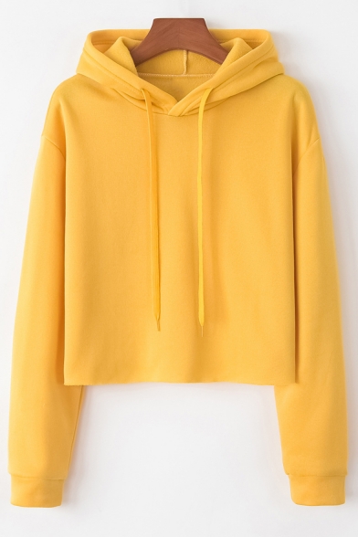 plain yellow hoodie women's