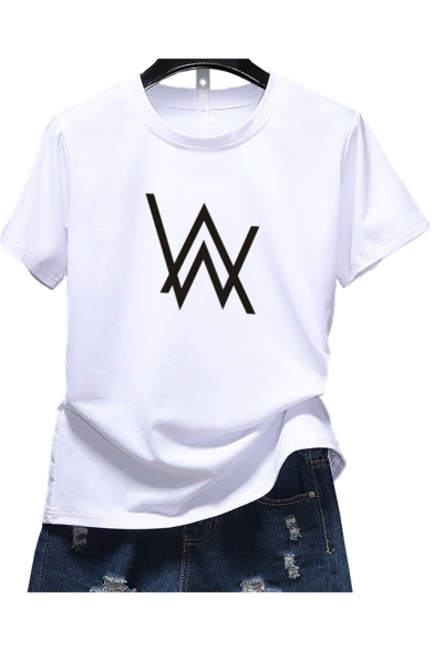 Popular Norwegian DJ Double W Logo Printed Short Sleeve Unisex Basic T-Shirt