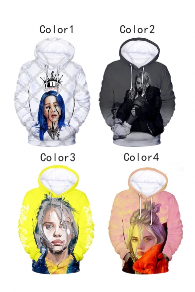 American Singer-Songwriter Cool Awesome 3D Crown Figure Printed Relaxed Fit Unisex Pullover Hoodie