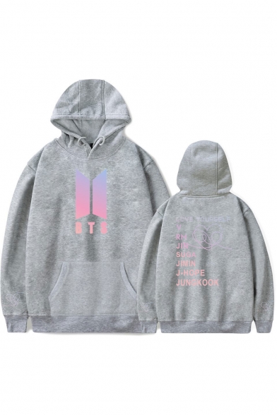 Boy Band Popular LOVE YOURSELF Letter Logo Printed Basic Long Sleeve Relaxed Fit Unisex Sport Hoodie