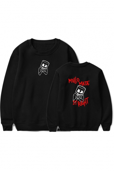 American Music Producer and DJ Funny Smile Face Letter MELLO MADE IT RIGHT Long Sleeve Relaxed Fit Sweatshirt