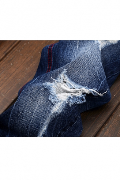 Mens Popular Cool Distressed Stylish Slim Ripped Jeans