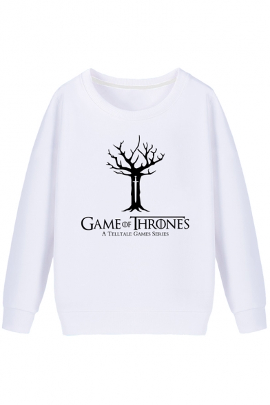 Game of Thrones Basic Round Neck Long Sleeve Pullover Loose Fitted Sweatshirt