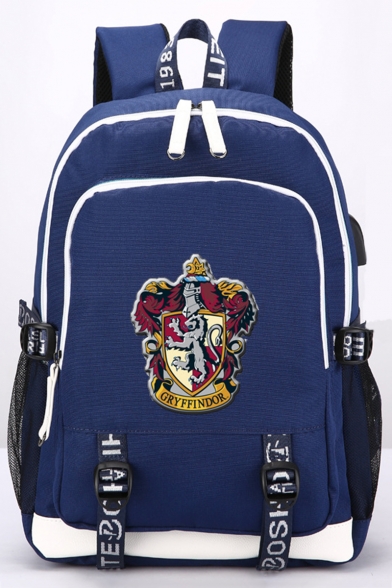 Harry Potter Fashion University Badge USB Charger School Bag Backpack 30*15*44cm