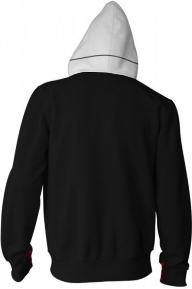 Persona Trendy Comic Cosplay Costume Long Sleeve Sport Casual Zip Up Black Hoodie