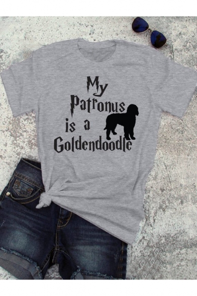 Cool Street Letter MY PATRONUS IS A GOLDENDOODLE Relaxed Fit T-Shirt