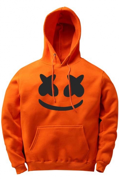 marshmello hoodie orange black