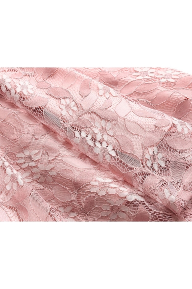 Women's Sexy Sleeveless Lace-Panelled A-Line Midi Chiffon Dress Evening Dress