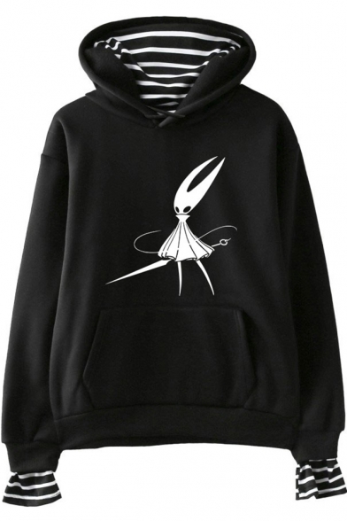 Hollow Knight Funny Game Character Pattern Long Sleeve Pullover Hoodie