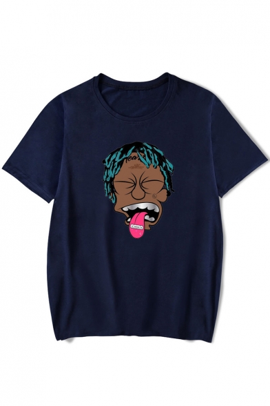 American Rapper Funny Figure Printed Short Sleeve Round Neck Unisex Souvenir T-Shirt
