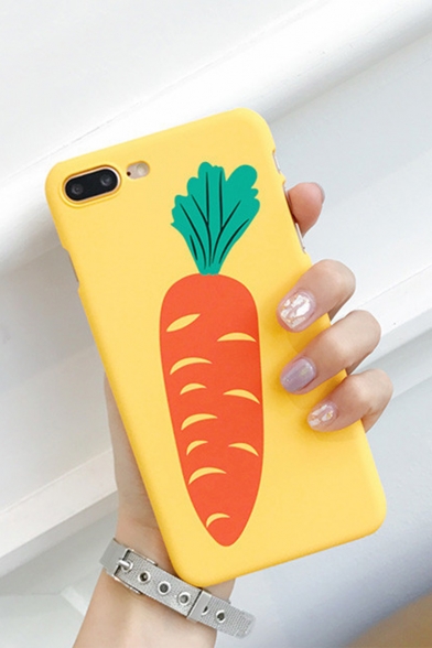 Funny Cute Carrot Pattern Women Men Yellow iPhone Case