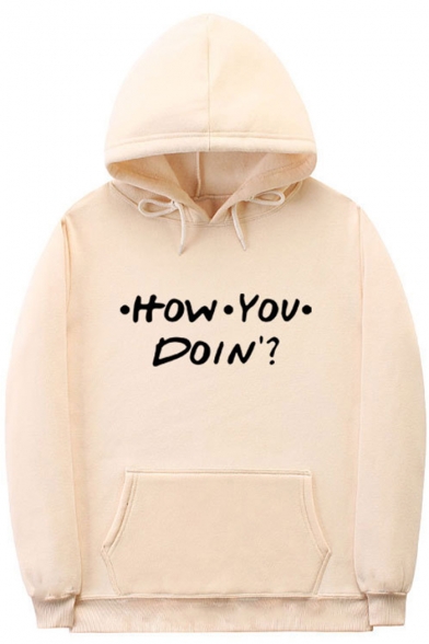 HOW YOU DOIN Popular Letter Printed Street Fashion Unisex Hoodie