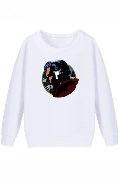Doctor Strange Comic Figure Printed Long Sleeve Pullover Casual Sweatshirt