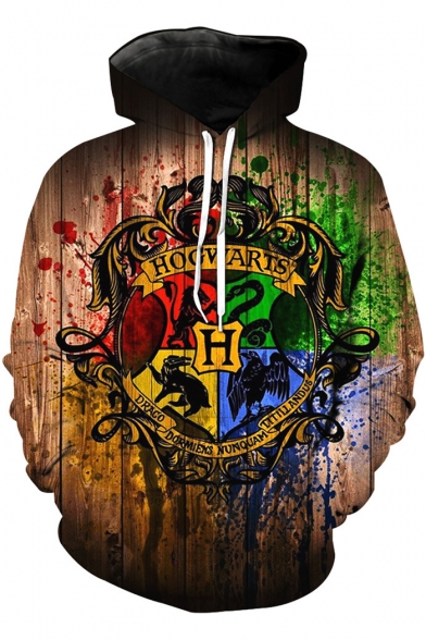 Harry Potter Hogwarts 3D Printed Long Sleeve Pullover Sport Casual Hoodie