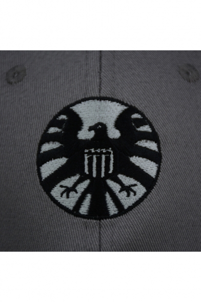 Agents of S H I E L D New Stylish Logo Letter CAPTAIN MARWEL Print Embroidered Grey Adjustable Baseball Cap