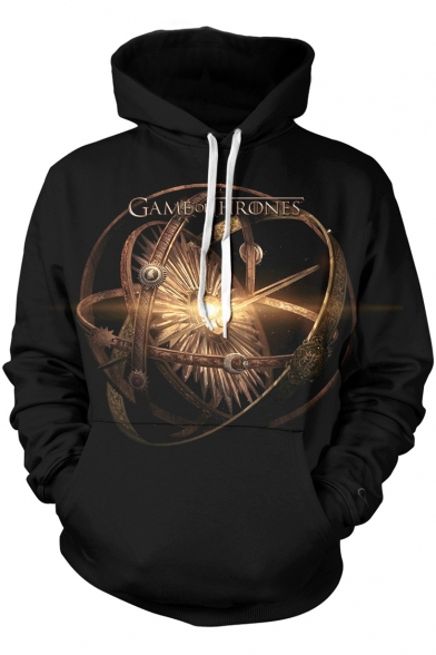 Game Of Thrones Astrolabe 3D Printed Long Sleeve Black Sport Casual Hoodie