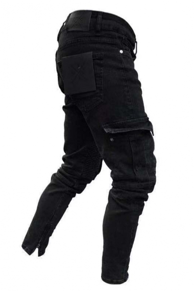 black pocket jeans