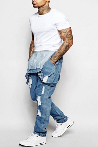 distressed overalls mens