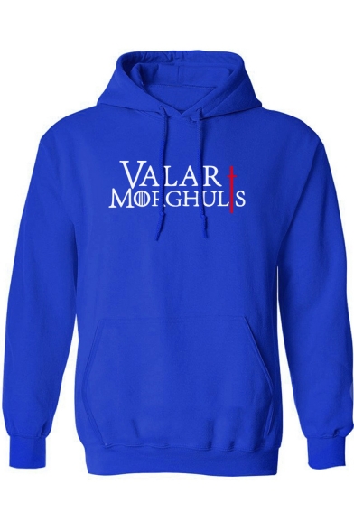 Game of Thrones Fashion Letter VALAR MORGHULIS Printed Long Sleeve Pullover Hoodie