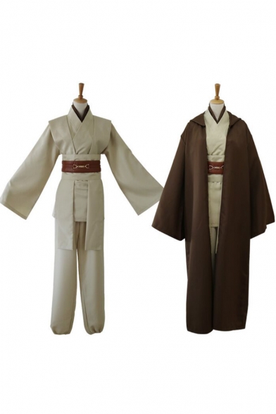 Star Wars Jedi Cosplay Costume Long Sleeve Longline Cape Coat