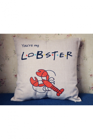 New Trendy Lobster Letter YOU'RE MY LOBSTER Printed Pillow Cushion 45*45