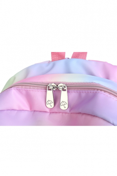 Rainbow Omber Color Block Students Waterproof School Bag Backpack 42*13*29CM