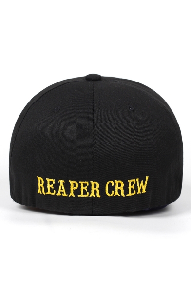 REAPER CREW Cool Letter Unisex Fashion Cotton Summer Black Cap
