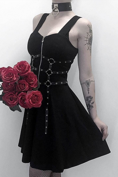 punk black dress