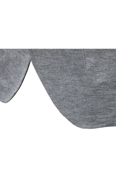 Simple Plain Long Sleeve Double Button Notched Lapel Collar Suit Jacket for Men