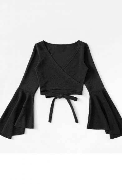 cropped long sleeve black shirt