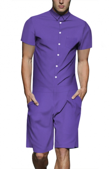 purple polo jumpsuit