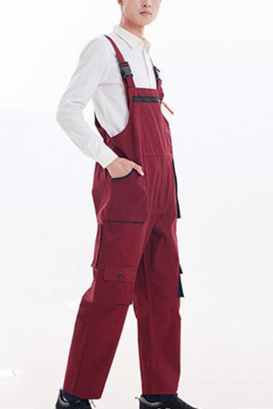 New Stylish Unique Buckle Straps Breathable Workwear Mechanic Overalls for Men